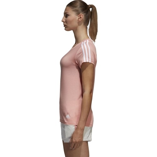 Bluzka Adidas Essentials 3-Stripes Pink White CF8833