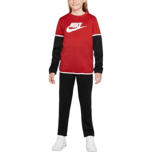 Dres Nike dla młodzieży K NSW Poly Futura Black Red DM8084 657