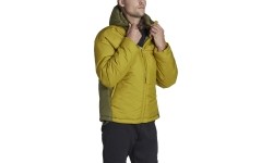 Kurtka Adidas BSC 3S Puffy z kapturem, zielono-żółta HG8753