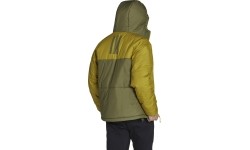 Kurtka Adidas BSC 3S Puffy z kapturem, zielono-żółta HG8753