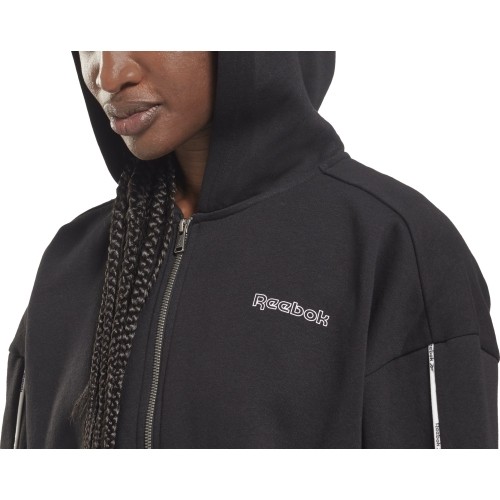 Dres damski Reebok Piping Pack Hooded czarny HE2275