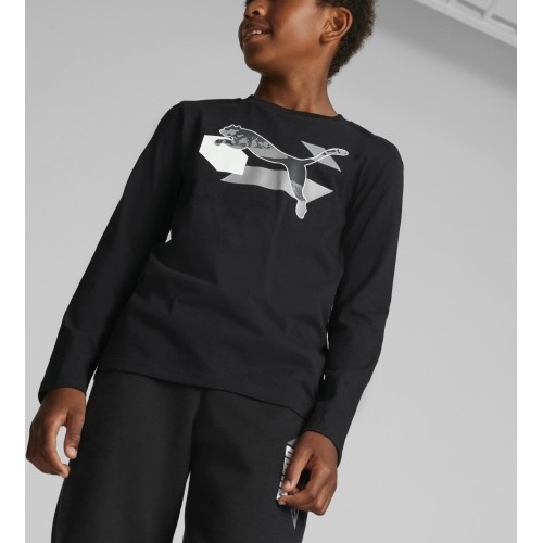 Koszulka młodzieżowa Puma Alpha Longsleeve Tee Black 670103 01