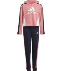 Adidas Sportinis Kostiumas Mergaitėms G Hooded Crop Ts Black Pink