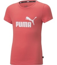 Koszulka młodzieżowa Puma Ess Logo Tee, koralowa 587029 58