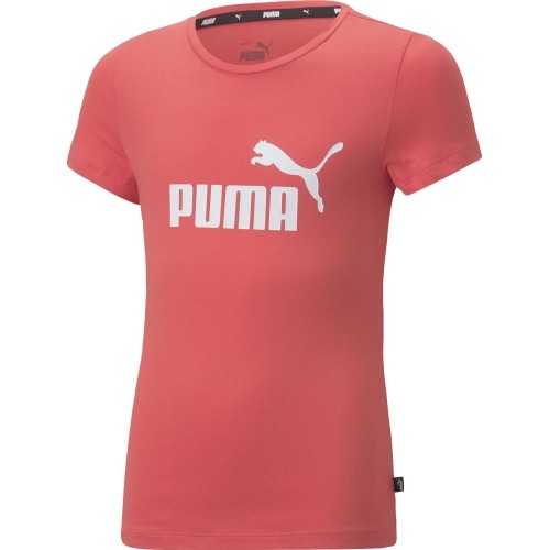 Koszulka młodzieżowa Puma Ess Logo Tee, koralowa 587029 58
