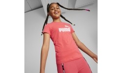 Koszulka młodzieżowa Puma Ess Logo Tee, koralowa 587029 58