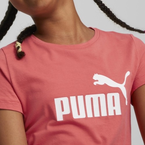Koszulka młodzieżowa Puma Ess Logo Tee, koralowa 587029 58