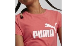 Koszulka młodzieżowa Puma Ess Logo Tee, koralowa 587029 58