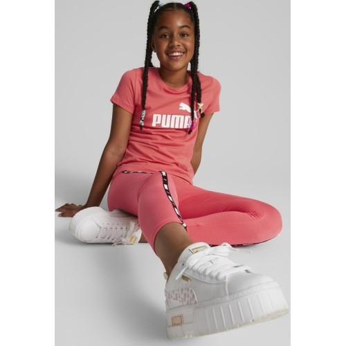 Koszulka młodzieżowa Puma Ess Logo Tee, koralowa 587029 58