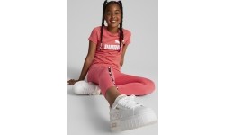 Koszulka młodzieżowa Puma Ess Logo Tee, koralowa 587029 58