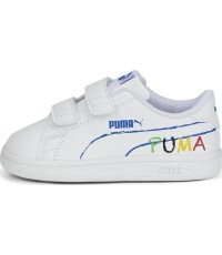 Buty dziecięce Puma Smash v2 Home School White 386201 02