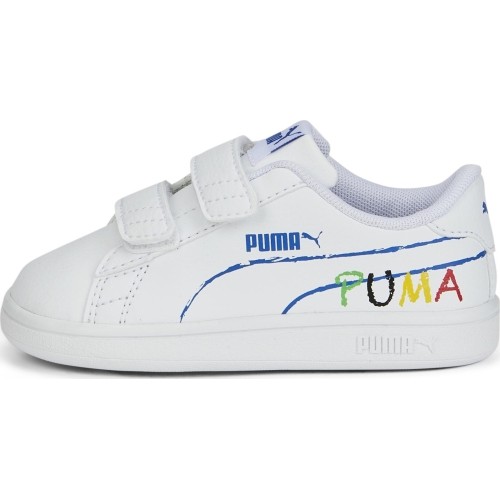 Buty dziecięce Puma Smash v2 Home School White 386201 02