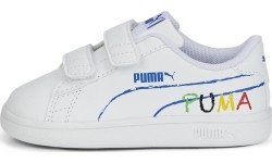 Buty dziecięce Puma Smash v2 Home School White 386201 02