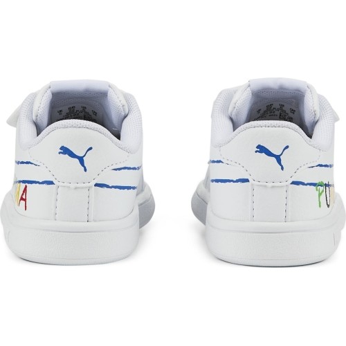 Buty dziecięce Puma Smash v2 Home School White 386201 02