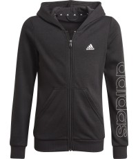 Bluza z kapturem dla dziewczynek Adidas G Lin FZ czarna GN4050