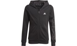 Bluza z kapturem dla dziewczynek Adidas G Lin FZ czarna GN4050