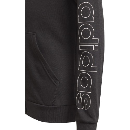 Bluza z kapturem dla dziewczynek Adidas G Lin FZ czarna GN4050