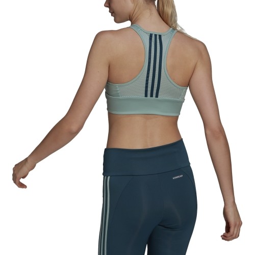 Stanik sportowy damski Adidas W 3S BT zielony GM7167