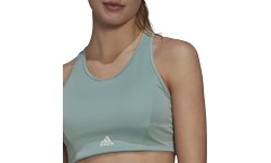 Stanik sportowy damski Adidas W 3S BT zielony GM7167
