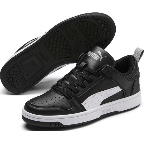 Buty chłopięce Puma Rebound Layup Lo SL Jr Black 370490 02
