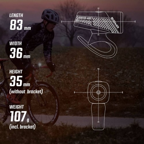 Tylna lampa Sigma Buster 80 USB