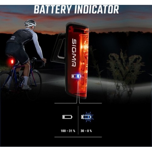 Tylna lampa Sigma Buster 80 USB