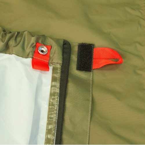 YATE BIVAK BAG 10.000mm, torba biwakowa z podwójnym zamkiem błyskawicznym / prawa strona