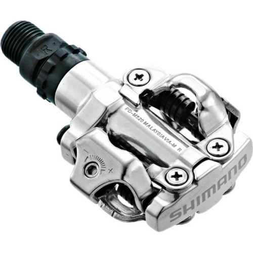 Pedały Shimano M520S + bloki (srebrne)
