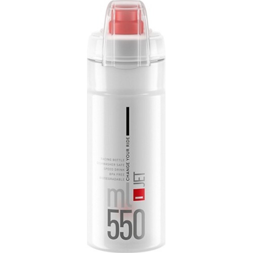 Bidon Elite Jet Plus // 550 ml, z zakrętką (przezroczysty)