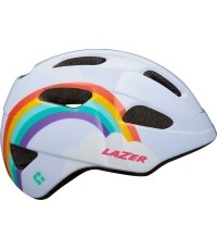 Šalmas LAZER Pnut KC Rainbow, 46-52cm (baltas)