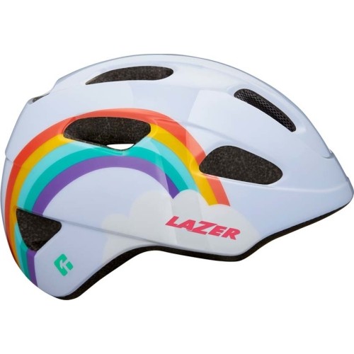Šalmas LAZER Pnut KC Rainbow, 46-52cm (baltas)