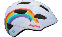 Šalmas LAZER Pnut KC Rainbow, 46-52cm (baltas)
