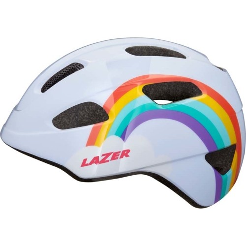 Šalmas LAZER Pnut KC Rainbow, 46-52cm (baltas)