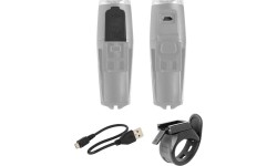Lampka przednia FORCE Shark 500 USB (czarna)