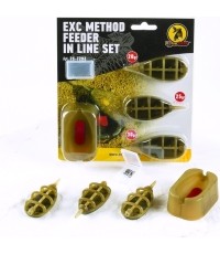 Zestaw podajników metodycznych Extra Carp, 20,30,40g + forma