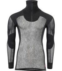 Męski sweter Aclima WN Polo Zipped Jumper, czarny, rozmiar XS - 123