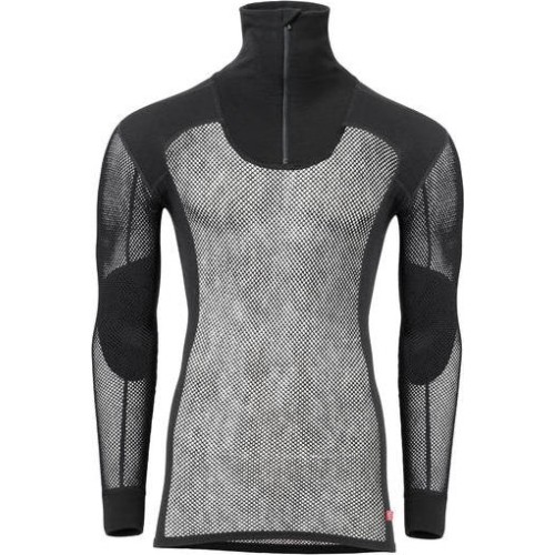 Męski sweter Aclima WN Polo Zipped Jumper, czarny, rozmiar XS - 123
