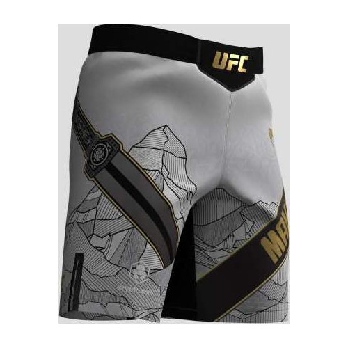 Męskie spodenki UFC Unrivaled by Venum White Islam Makhachev Long Fit Fight Short