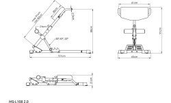 Ławka na prostowniki grzbietu MS-L108 2.0 - Marbo Sport