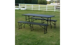 NC3404 SKŁADANA ŁAWKA OGRODOWA 183 CM ANTRACYT NILS CAMP