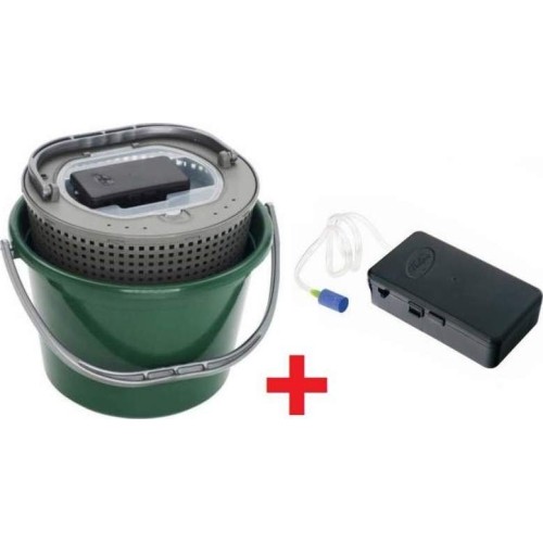 Zestaw do żywej przynęty Wiadro + pompka Plastilys - 13 l