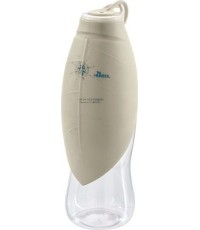 Silikonowa butelka Hunter Letter 550ml, z miską, beżowa