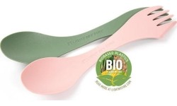 Light My Fire Essential O Bio zestaw widelca i łyżki, zielono-różowy