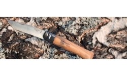 Nóż Opinel 10, stal nierdzewna Inox, drewno bukowe