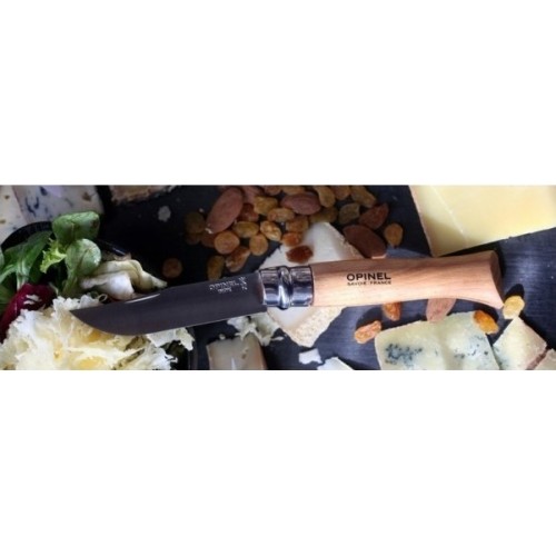 Nóż Opinel 9, stal nierdzewna Inox, drewno bukowe