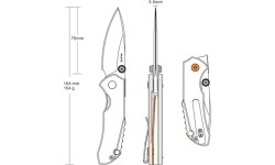 Nóż składany Ruike P671-CB, czarny