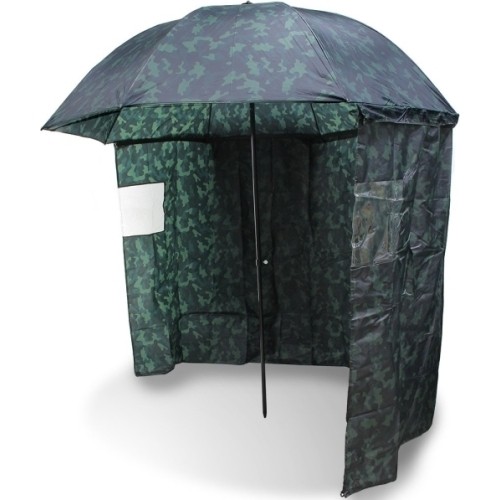 Parasol wędkarski z osłoną dookoła, ze ściankami NGT Brolly Camo - 2,20 m
