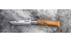 Nóż Opinel 8, stal węglowa, drewno bukowe