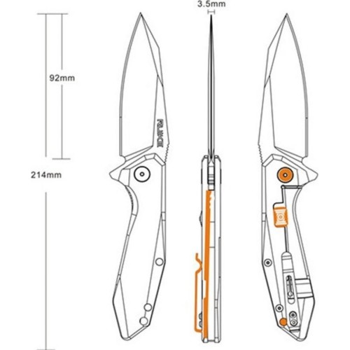 Nóż składany Ruike P135-SF, srebrny sp.