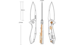 Nóż składany Ruike P135-SF, srebrny sp.